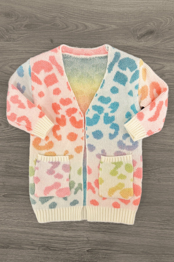 Mom & Me - Rainbow Cheetah Print Cardigan | Sparkle in Pink