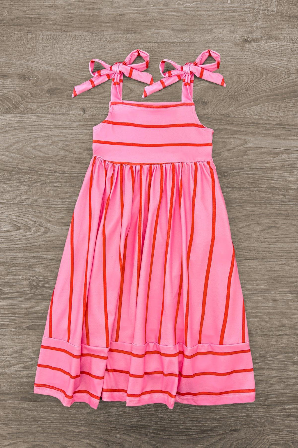 Mom & Me - Pink & Red Striped Maxi Dress | Sparkle in Pink
