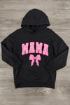 Mom & Me - "Mama & Mini" Black Bow Hoodie | Sparkle in Pink