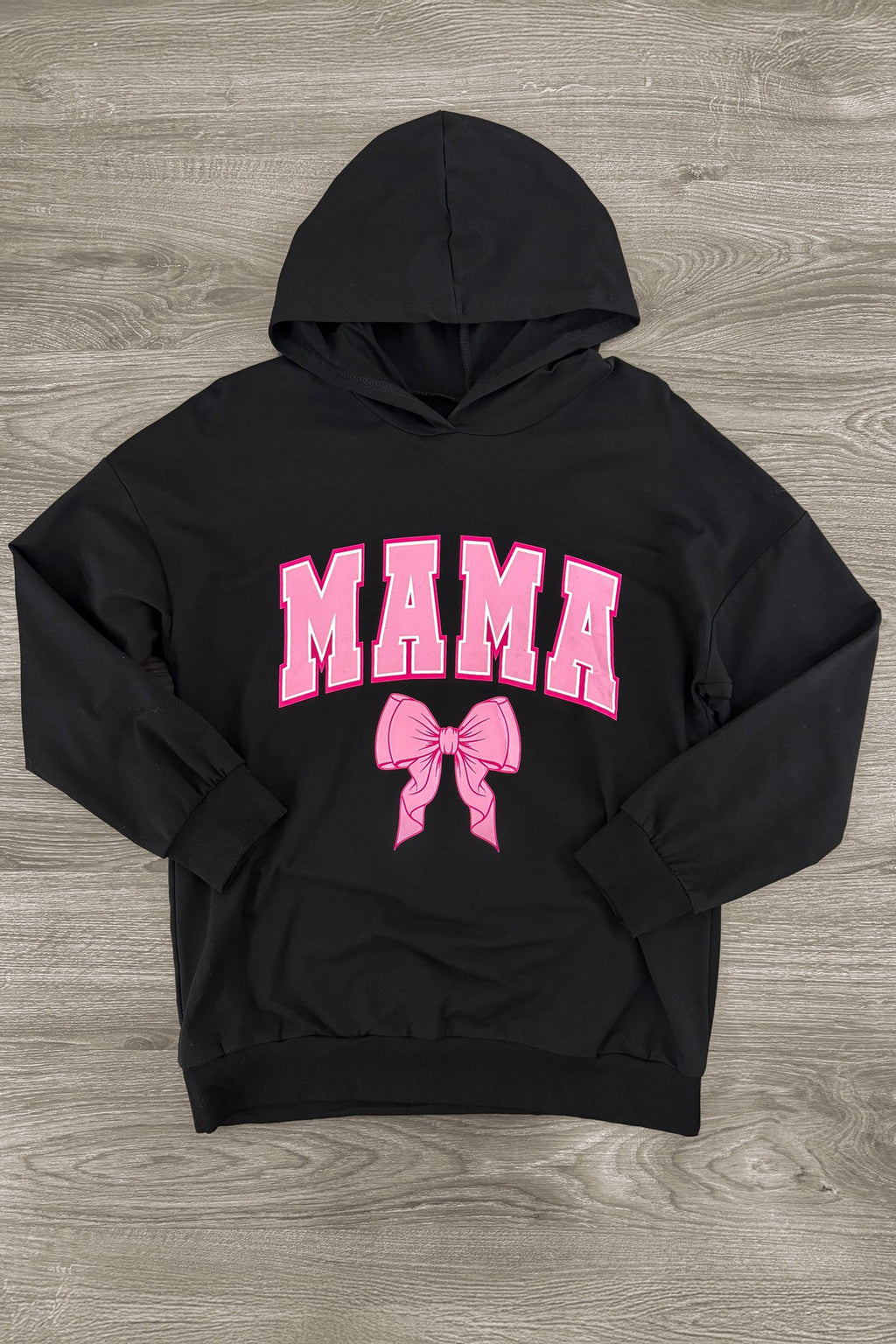 Mom & Me - "Mama & Mini" Black Bow Hoodie | Sparkle in Pink