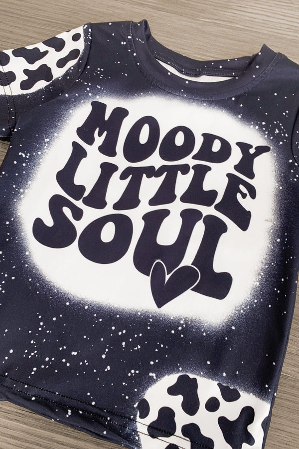 "Moody Little Soul" Denim Short Set - Sparkle in Pink