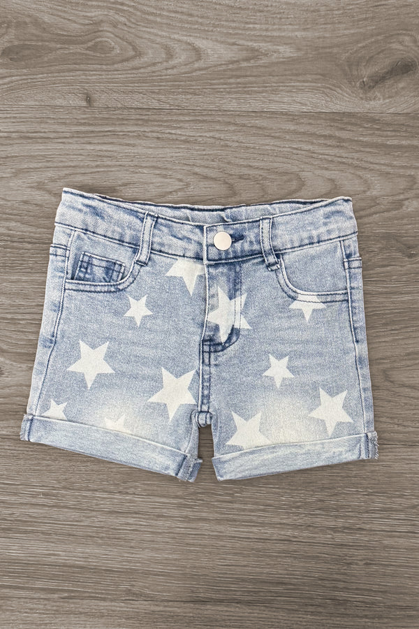 Cowgirl Bow Denim Short Set | Sparkle in Pink