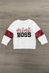 "Mini Boss" White Glitter Legging Set | Sparkle in Pink