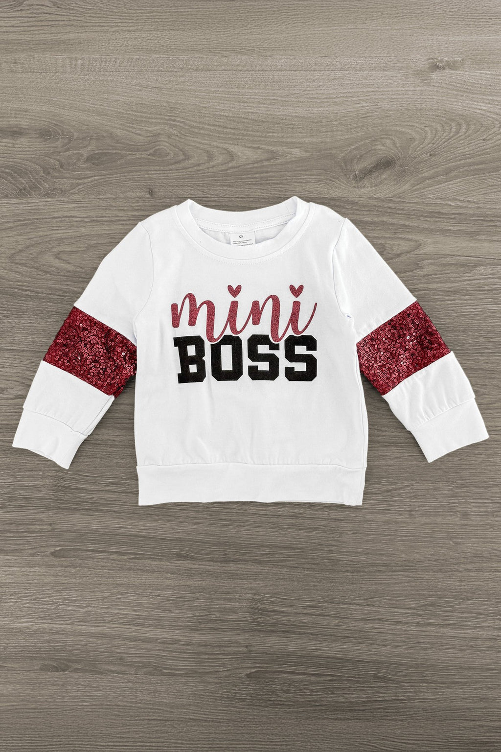 "Mini Boss" White Glitter Legging Set | Sparkle in Pink