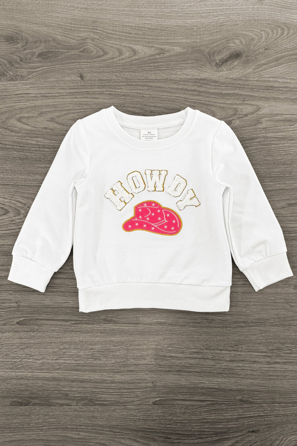 Mom & Me - "Howdy Y'all" White Chenille Patch Top | Sparkle in Pink