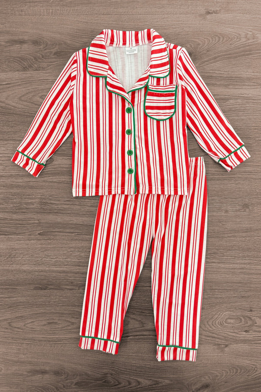 Candy Cane Stripe Family Pajamas - AND PET BANDANA! | Sparkle in Pink