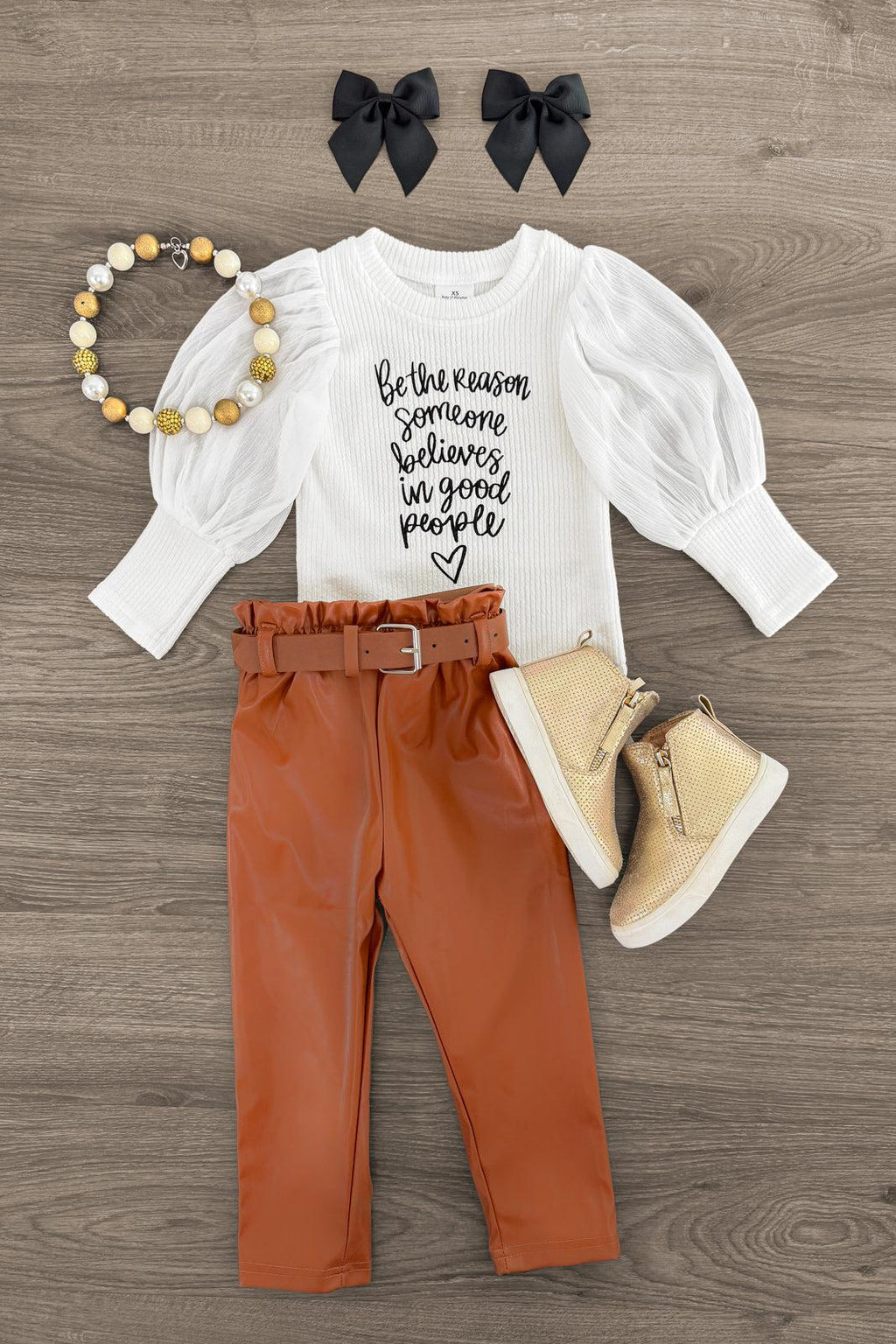 "Be The Reason..." Pleather Pant Set | Sparkle in Pink