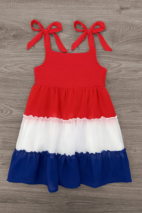 Mom & Me - Red, White & Blue Ruffle Dress | Sparkle in Pink