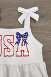 "USA" Tank Sequin Short Set | Sparkle in Pink