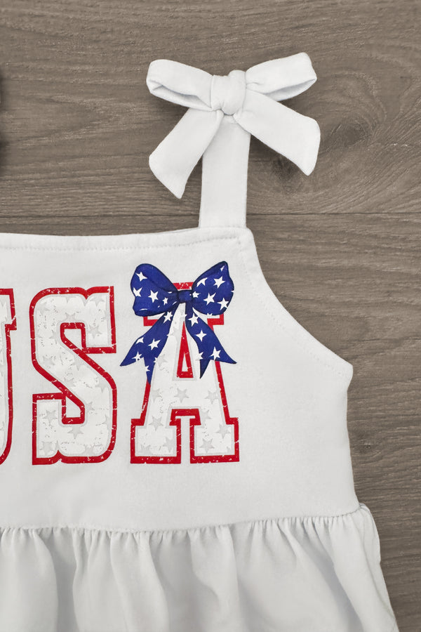 "USA" Tank Sequin Short Set | Sparkle in Pink