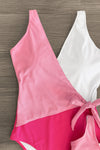Mom & Me - Pink & White One Piece Swimsuit - Sparkle in Pink