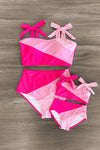 Mom & Me - Pink Colorblock Bikini - Sparkle in Pink