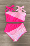 Mom & Me - Pink Colorblock Bikini - Sparkle in Pink