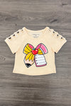 Mom & Me - Glitter Pencil & Paper Bow Top | Sparkle in Pink