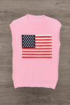 Mom & Me - Pink Flag Sweater Vest | Sparkle in Pink