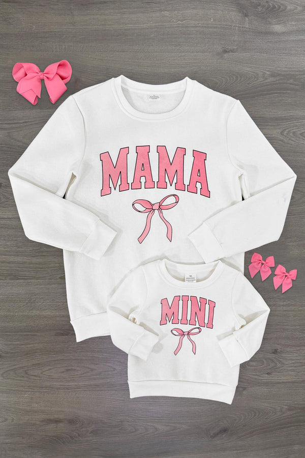 Mom & Me - "Mama & Mini" Pink Bow Top | Sparkle in Pink