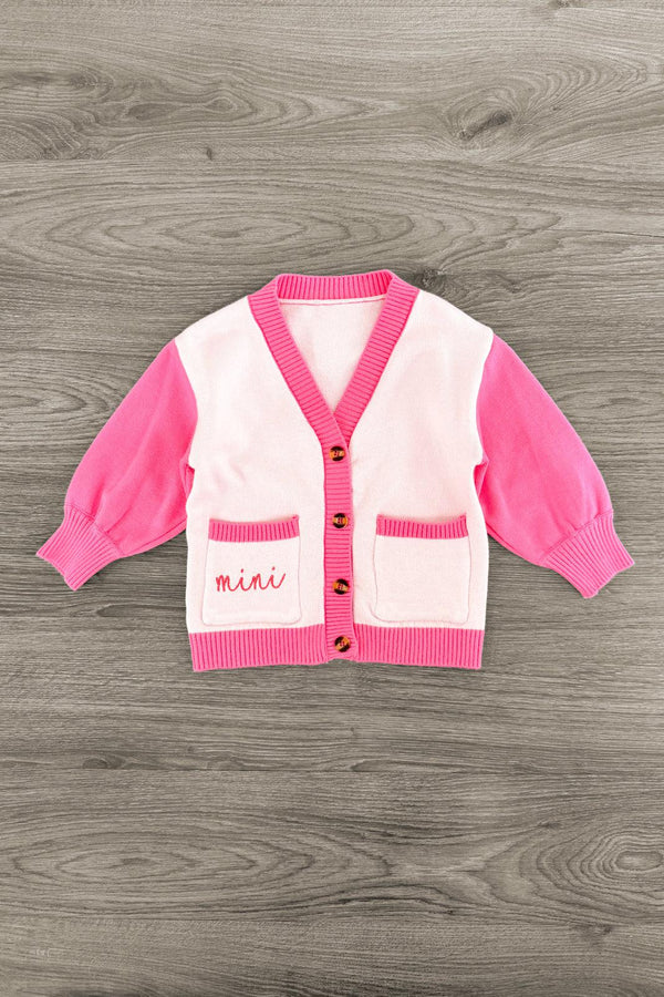 Mom & Me - "Mama & Mini" Pink Sweater Cardigan | Sparkle in Pink