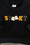 Mom & Me - "Spooky" Black Chenille Patch Top | Sparkle in Pink