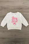 "You Are So Loved" Pink Denim Bell Bottom Set | Sparkle in Pink