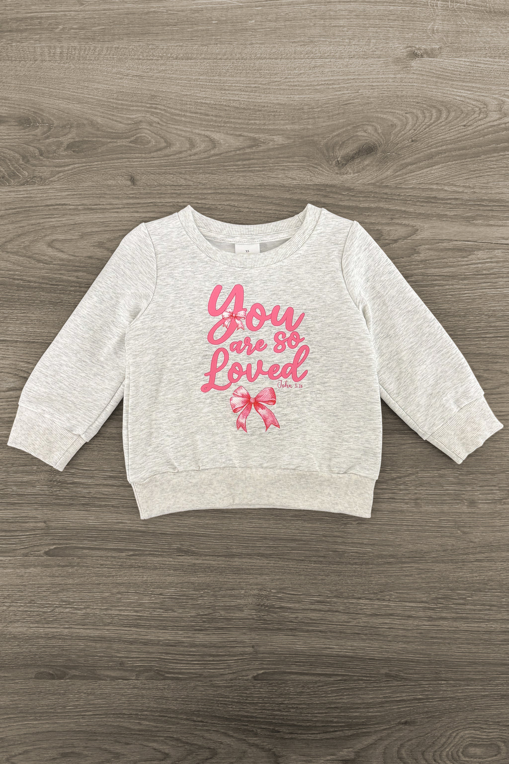 "You Are So Loved" Pink Denim Bell Bottom Set | Sparkle in Pink