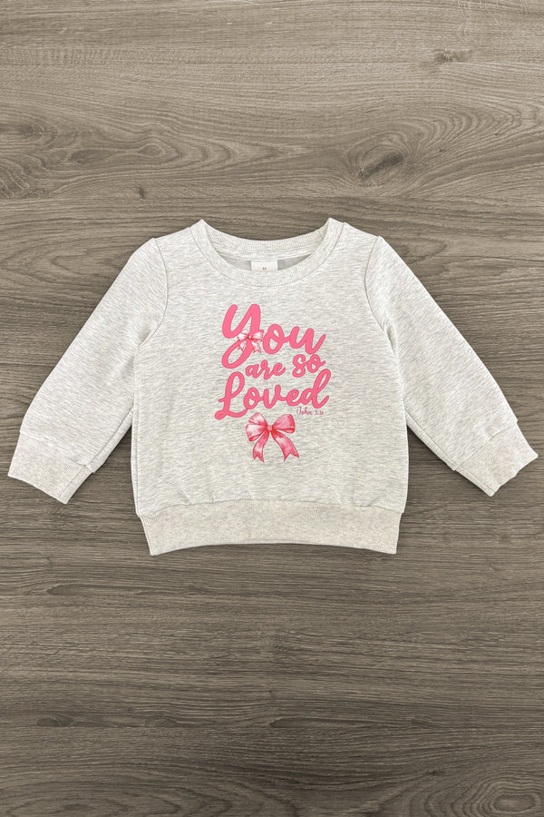 "You Are So Loved" Pink Denim Bell Bottom Set | Sparkle in Pink