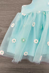 Mint Flower Denim Short Set | Sparkle in Pink