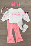 "God Says You Are..." Pink Pearl Pant Set | Sparkle in Pink