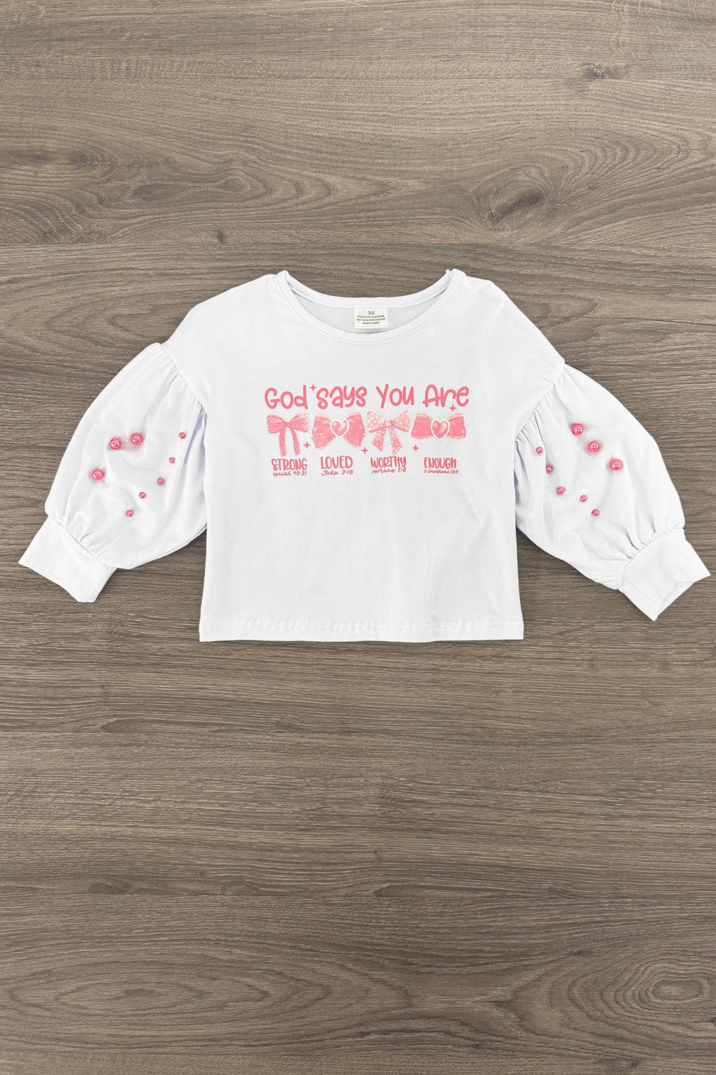"God Says You Are..." Pink Pearl Pant Set | Sparkle in Pink