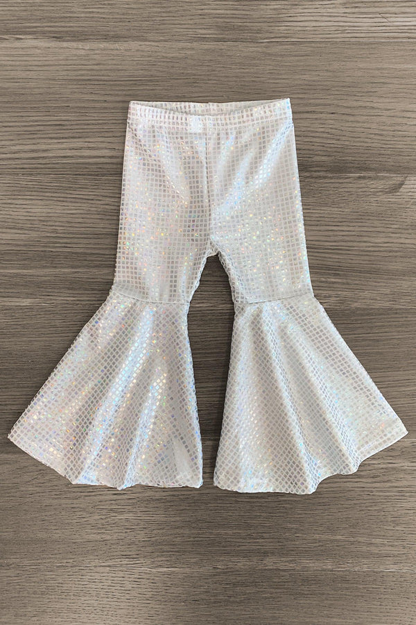 Holographic Bell Bottoms - Sparkle in Pink