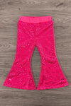 "Let's Go Party" Pink Sequin Bell Bottom Set | Sparkle in Pink