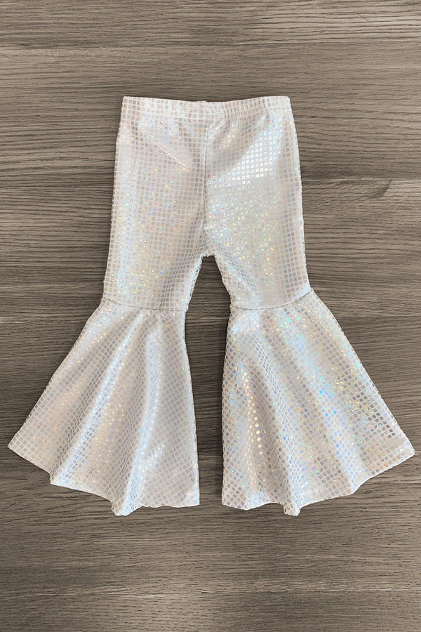 Holographic Bell Bottoms - Sparkle in Pink