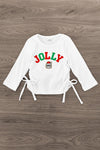 "Jolly" Chenille Patch Sequin Flare Set | Sparkle in Pink
