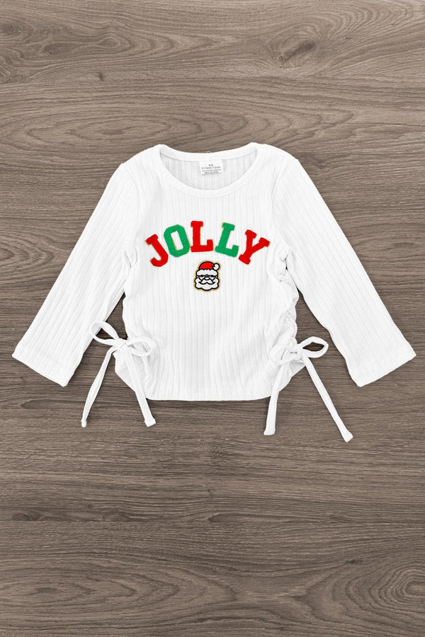 "Jolly" Chenille Patch Sequin Flare Set | Sparkle in Pink