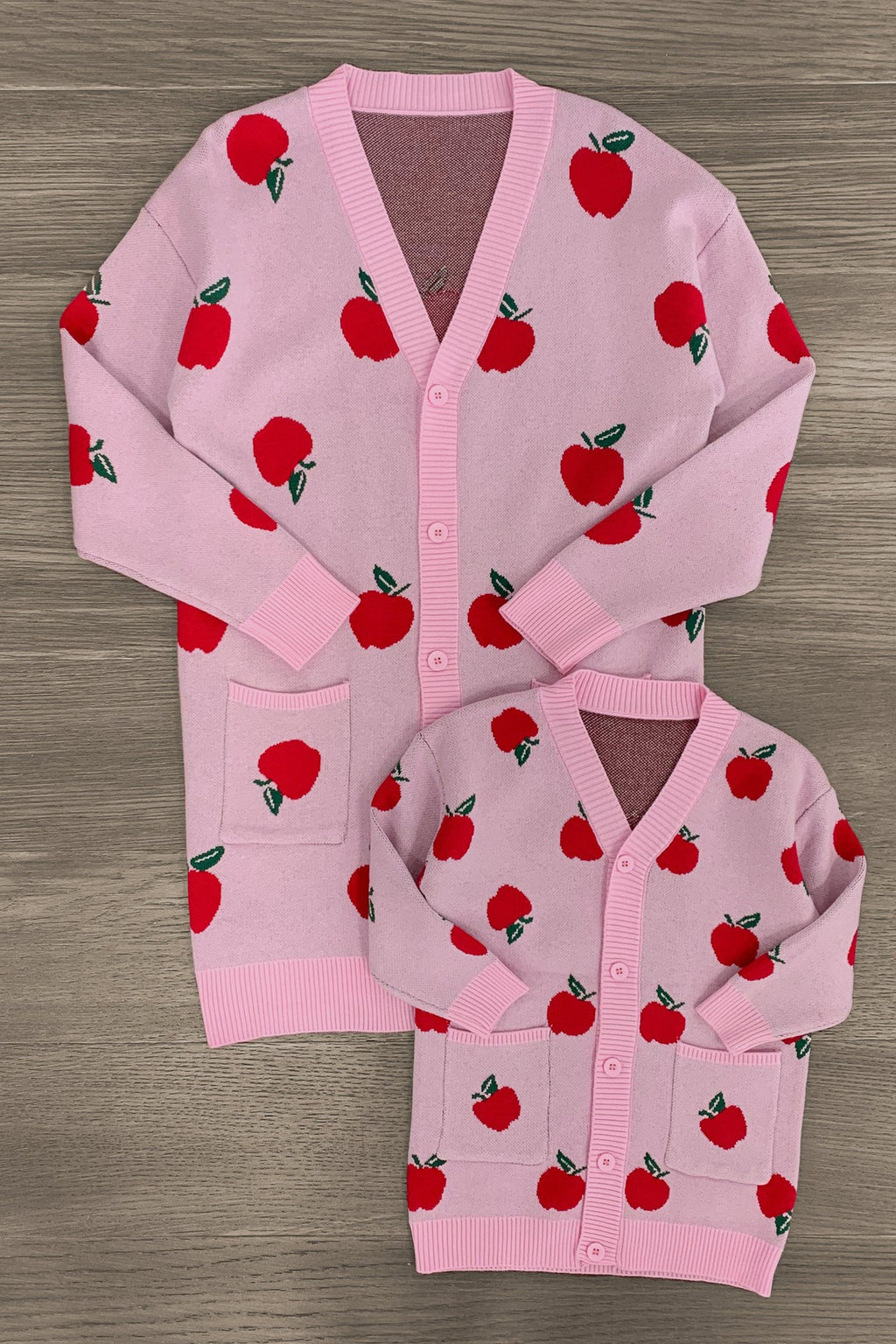 Mom & Me - Pink Apple Cardigan | Sparkle in Pink
