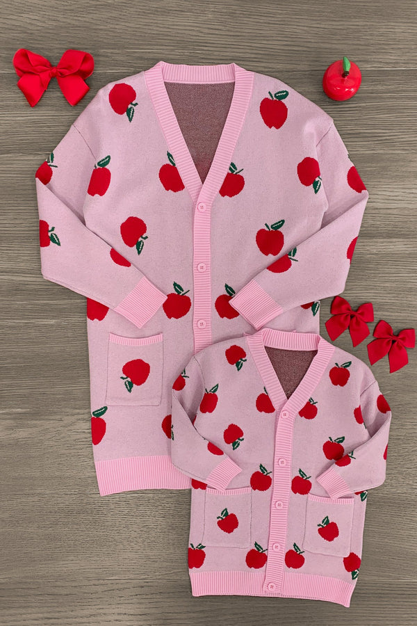 Mom & Me - Pink Apple Cardigan | Sparkle in Pink