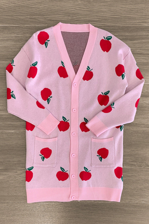 Mom & Me - Pink Apple Cardigan | Sparkle in Pink