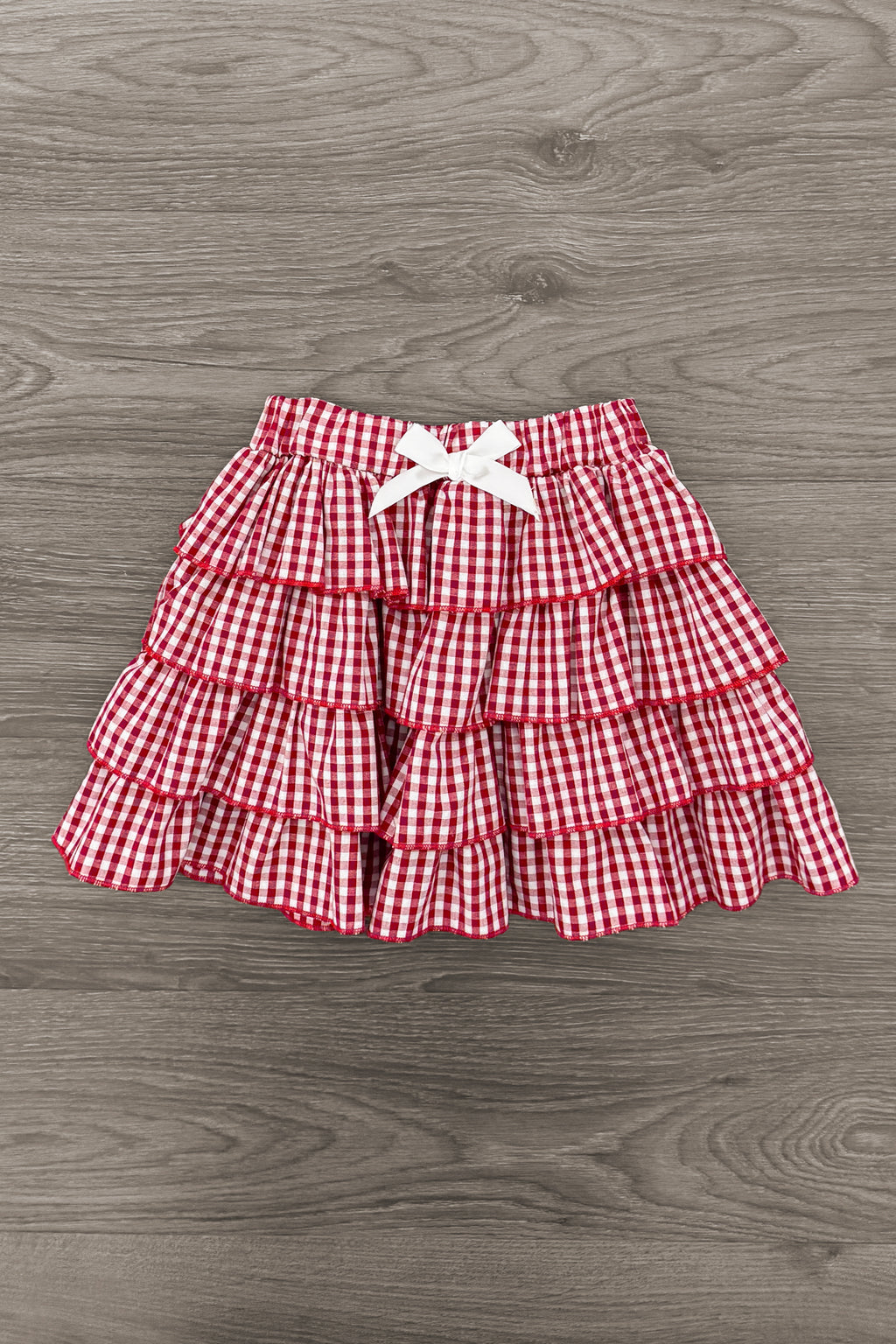 "Sassy Little Soul" Red Gingham Skirt Set | Sparkle in Pink