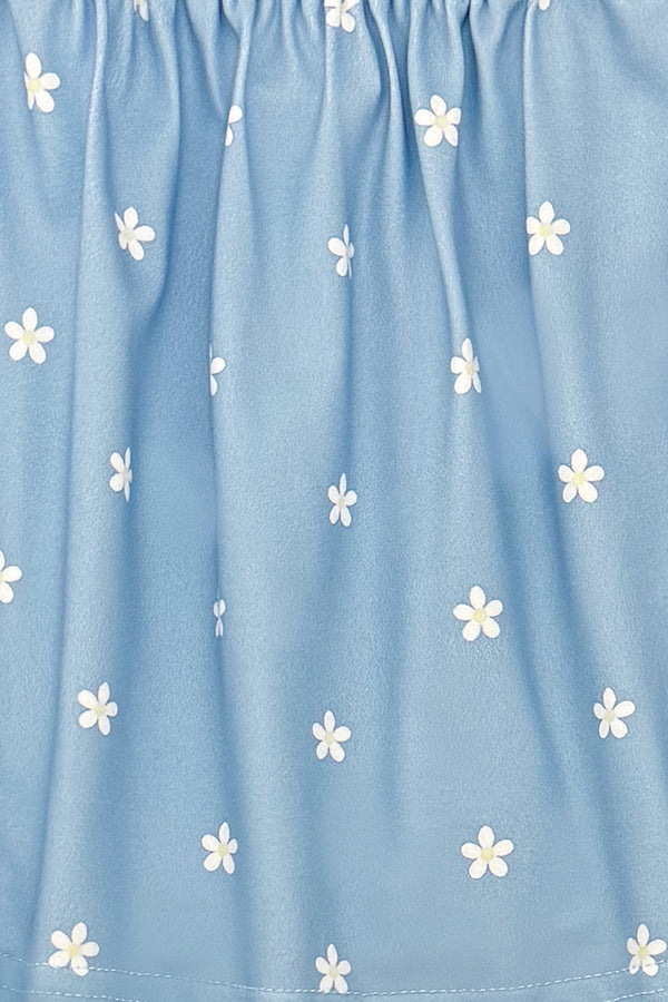 Blue & White Flower Short Set | Sparkle in Pink