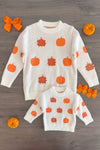 Mom & Me - Cozy Cream Pearl Pumpkin Sweater | Sparkle in Pink
