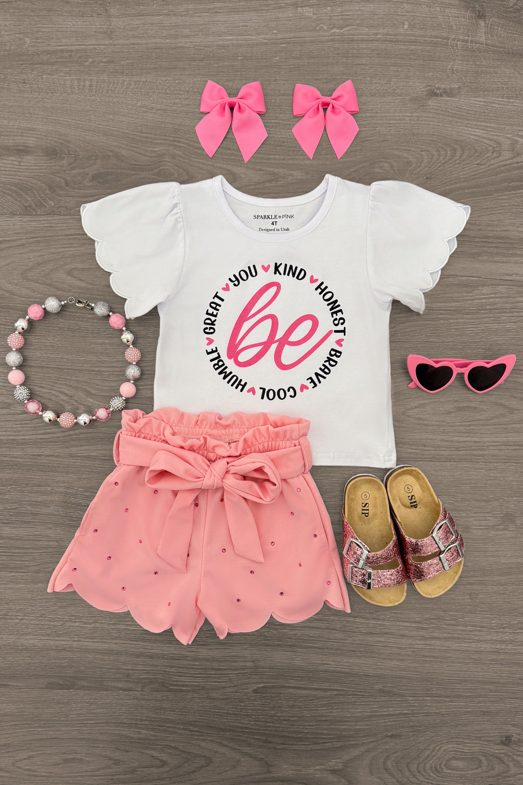 "Be You..." Pink Short Set | Sparkle in Pink