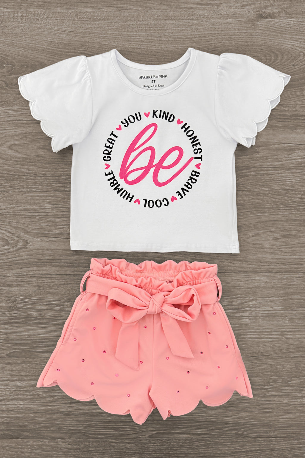 "Be You..." Pink Short Set | Sparkle in Pink