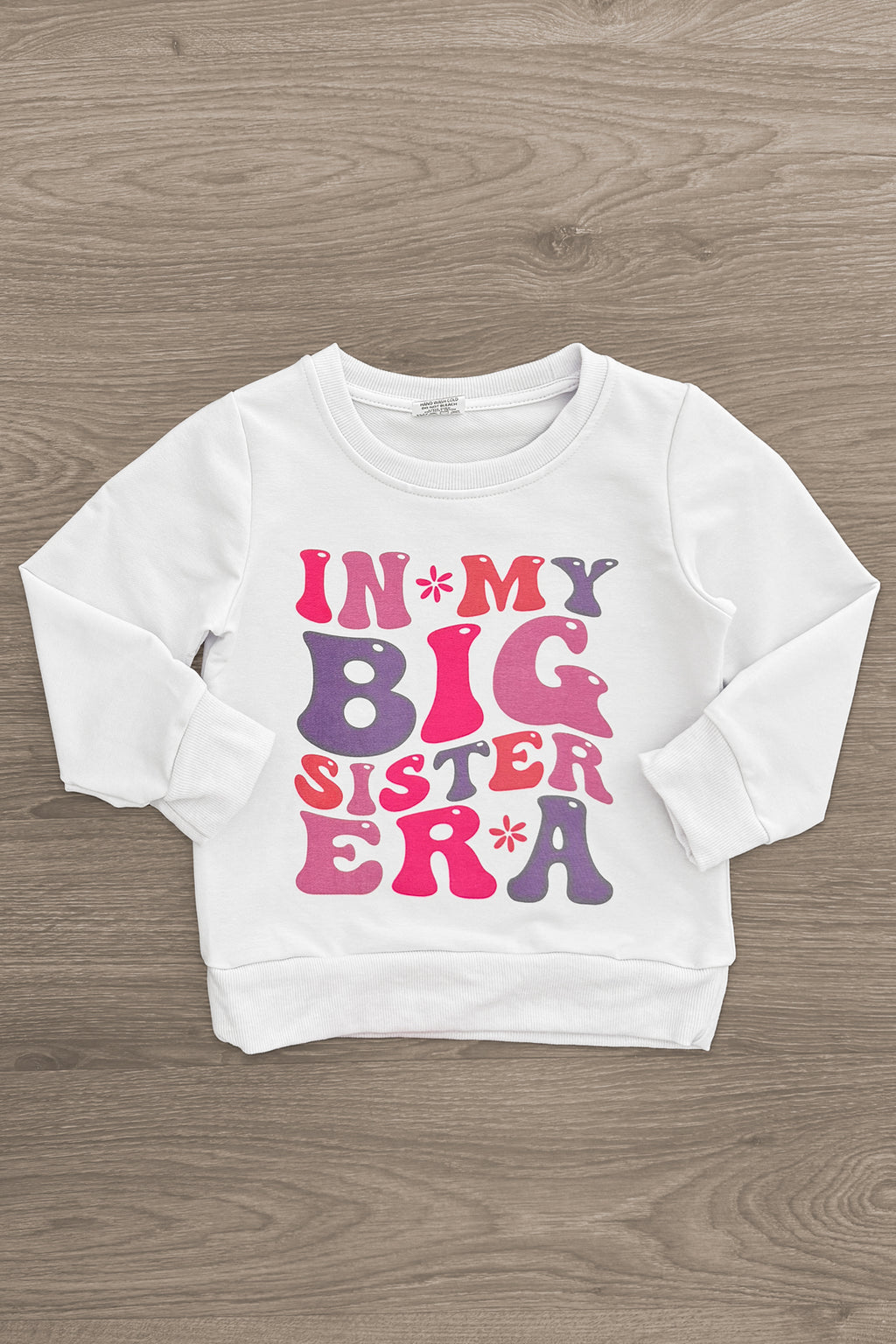 "In My Big Sister Or Brother Era" Long Sleeve Top | Sparkle in Pink