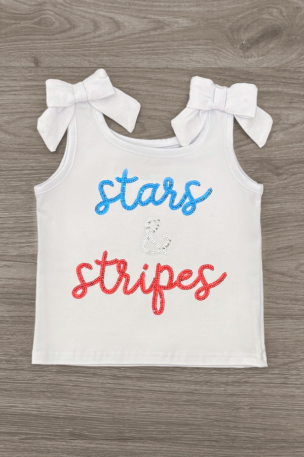 "Stars & Stripes" Sequin Bell Bottom Set | Sparkle in Pink