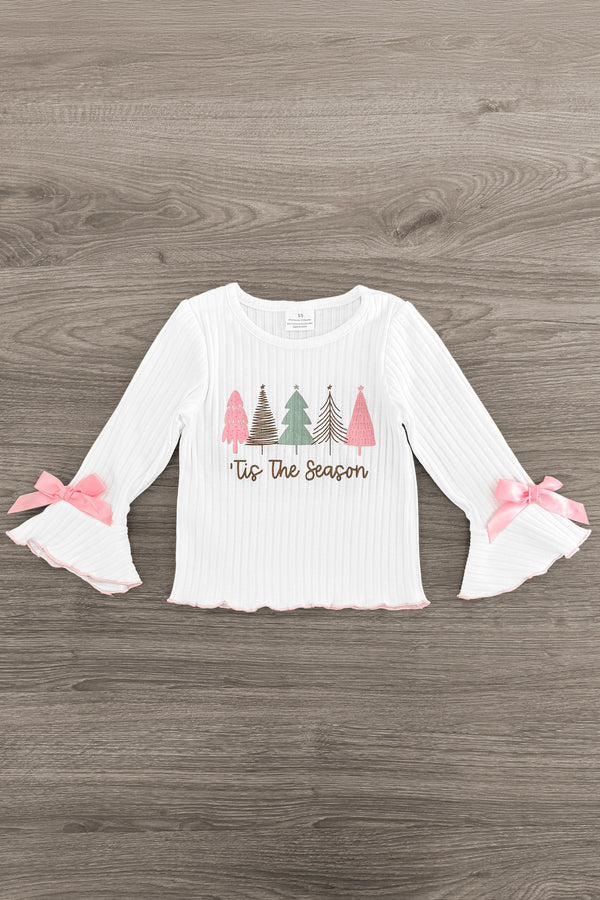 "Tis The Season" Pink Flare Pant Set | Sparkle in Pink