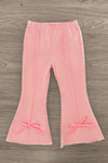 "Tis The Season" Pink Flare Pant Set | Sparkle in Pink