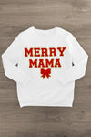 Mom & Me - "Merry Mama & Mini" Chenille Patch Top | Sparkle in Pink