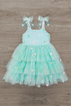 Mint Floral Tulle Dress | Sparkle in Pink