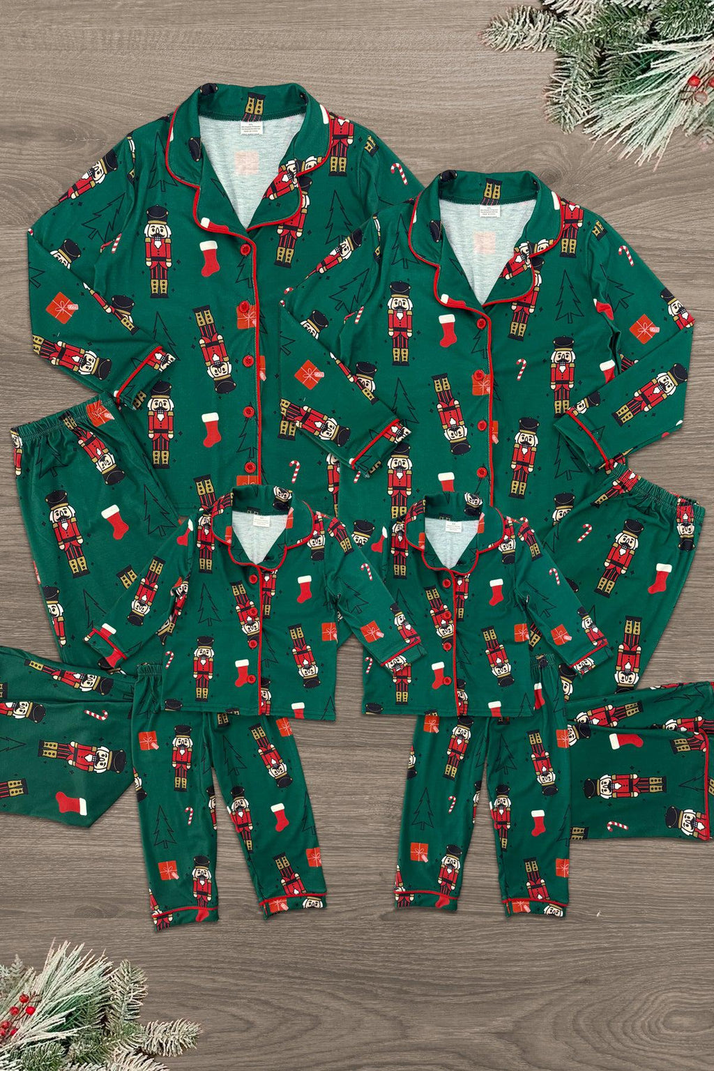 Green Nutcracker Family Pajamas | Sparkle in Pink