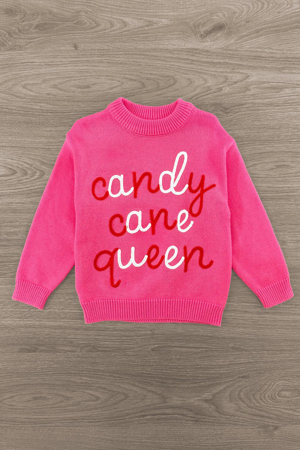 "Candy Cane Queen" Pink Sweater | Sparkle in Pink