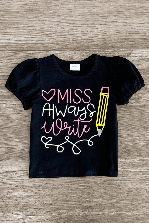 "Miss Always Write" Suede Skirt Set | Sparkle in Pink